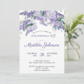 Paarse Wisteria Floral Botanical 50ste verjaardag Kaart (Staand voorkant)