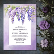 Paarse Wisteria Floral Wedding