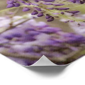 Paarse Wisteria Flowers Art Bible Verse Poster (Hoek)