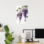 Paarse Wisteria Flowers Art Print Poster (Thuiskantoor)