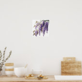 Paarse Wisteria Flowers Art Print Poster (Keuken)