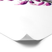 Paarse Wisteria Flowers Art Print Poster (Hoek)