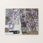 Paarse Wisteria Flowers Kensington Chelsea Londen Legpuzzel (Horizontaal)
