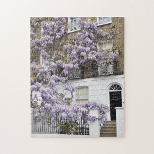 Paarse Wisteria Flowers Kensington Chelsea Londen Legpuzzel (Verticaal)