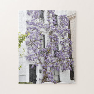 Paarse Wisteria Flowers Kensington Chelsea Londen Legpuzzel