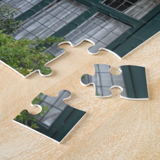 Paarse Wisteria Flowers Kensington Chelsea Londen Legpuzzel (Zijkant)