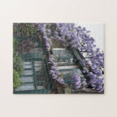 Paarse Wisteria Flowers Kensington Chelsea Londen Legpuzzel (Horizontaal)