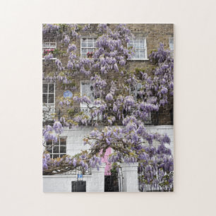 Paarse Wisteria Flowers Kensington Chelsea Londen Legpuzzel