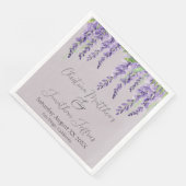 Paarse Wisteria Flowers op Lavender Elegant Servet (Hoek)