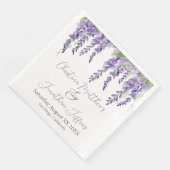 Paarse Wisteria Flowers op White Elegant Servet (Hoek)