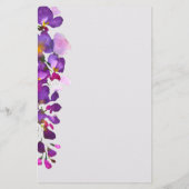 Paarse wisteria gepersonaliseerd briefpapier (Achterkant)