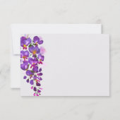 Paarse wisteria gepersonaliseerd notitiekaartje (Achterkant)