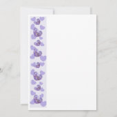 Paarse Wisteria Heart Design Huwelijksuitnodiging Kaart (Achterkant)