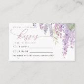 Paarse Wisteria Hoeveel Kussen Douche Game Card Plaatskaartje (Voorkant)