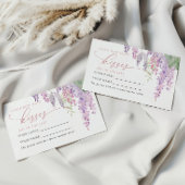 Paarse Wisteria Hoeveel Kussen Douche Game Card Plaatskaartje