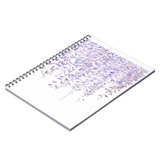 paarse wisteria in bloom waterverf 2021 notitieboek (Linkerzijde)