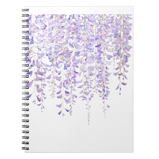 paarse wisteria in bloom waterverf 2021 notitieboek (Voorkant)