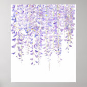 paarse wisteria in bloom waterverf 2021 poster (Voorkant)