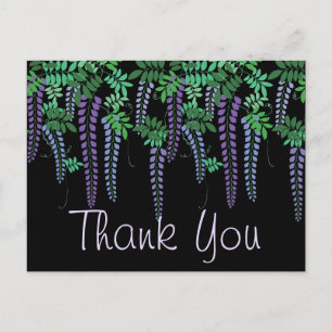 Paarse Wisteria Japans Floral Kimono Briefkaart