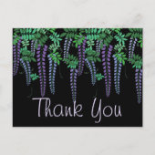 Paarse Wisteria Japans Floral Kimono Briefkaart (Voorkant)