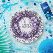 Paarse Wisteria krans bruiloft Papieren Bordje (Feest)