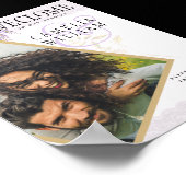 Paarse Wisteria Lace Weddenschap Welkomstteken Poster (Hoek)