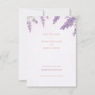 Paarse Wisteria Lavendel Schotse Trouw Save The Date