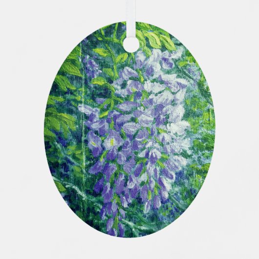 Paarse Wisteria Ornament (Achterkant)