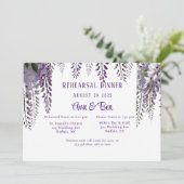  Paarse Wisteria repetitiediner Kaart (Staand voorkant)