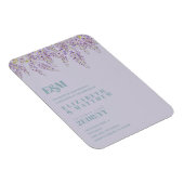 Paarse Wisteria Sage Floral Garden Wedding Magneet (Rechterzijde)