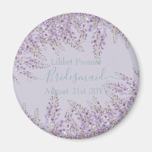Paarse Wisteria Sage Floral Garden Wedding Magneet