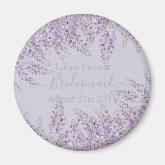 Paarse Wisteria Sage Floral Garden Wedding Magneet