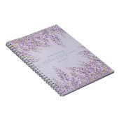 Paarse Wisteria Sage Floral Garden Wedding Notitieboek (Rechterzijde)