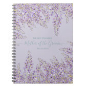 Paarse Wisteria Sage Floral Garden Wedding Notitieboek (Voorkant)