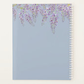 Paarse Wisteria Sage Floral Garden Wedding Planner (Achterkant)