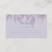 Paarse Wisteria Sage Floral Garden Wedding Visitekaartje (Voorkant)