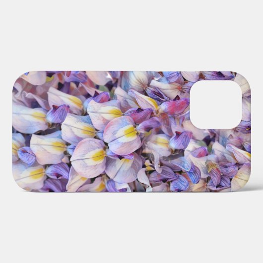Paarse Wisteria Spring Flowers Art Phone Case (Achterkant (horizontaal))