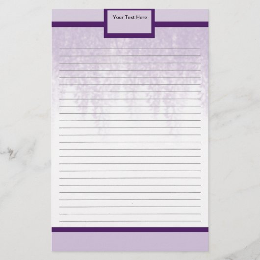 Paarse Wisteria Stationery Briefpapier (Voorkant)