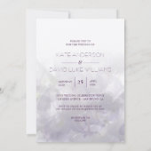 ©Paarse Wisteria String Lights Mason Jars Bruiloft Kaart (Achterkant)