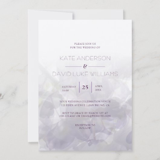 ©Paarse Wisteria String Lights Mason Jars Bruiloft Kaart (Achterkant)