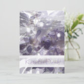 ©Paarse Wisteria String Lights Mason Jars Bruiloft Kaart (Staand voorkant)