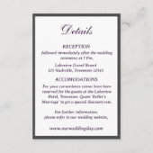 Paarse Wisteria thema bruiloft behuizing Kaart (Achterkant)