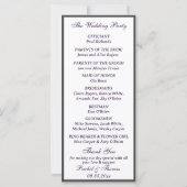 Paarse Wisteria thema bruiloft programma (Achterkant)