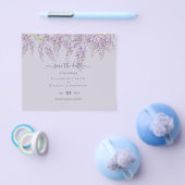 Paarse Wisteria Trouwdata Besparen BUDGET Flyer (Enkel)