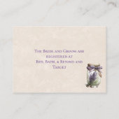 Paarse Wisteria  Truck Bruiloft Registry Informatiekaartje (Achterkant)