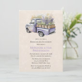 Paarse Wisteria  Vrachtwagen Bruidsmeisjes Luncheo Kaart (Staand voorkant)