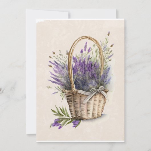 Paarse Wisteria  Vrachtwagen Bruidsmeisjes Luncheo Kaart (Achterkant)