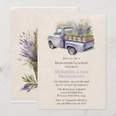 Paarse Wisteria  Vrachtwagen Bruidsmeisjes Luncheo Kaart (Voorkant / Achterkant)