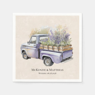 Paarse Wisteria Vrachtwagen Bruiloft Servet