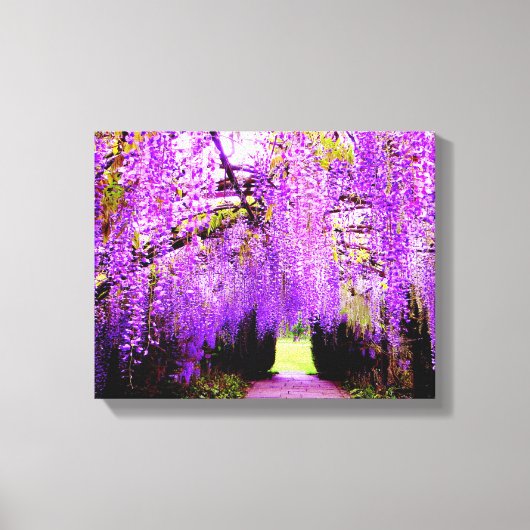Paarse Wisteria Wall Art Canvas Afdruk (Voorkant)